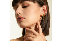  Pop Charms - Oorringen met klapsluiting - Zilver / 14kt GP - 1cm